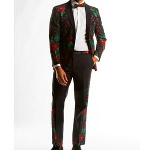 Shinesty The Centerpiece Poinsettia Ugly Christmas Suit